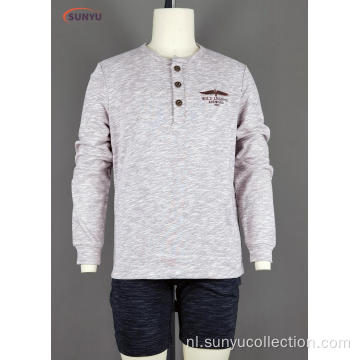 Heren Half Cottack Cotton French Terry Sweatshirt